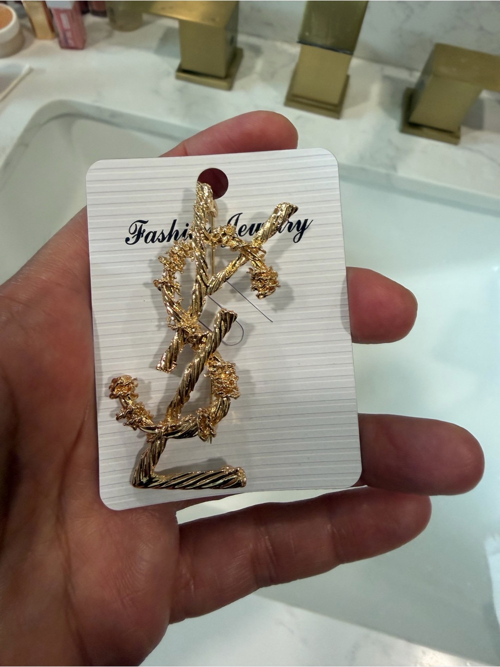 NWT Gold Tone Branch Brooch - Fashion Jewelry